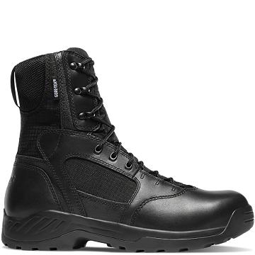 Black Men's Danner Kinetic Side-Zip 8" Tactical Boots | SG1327RW