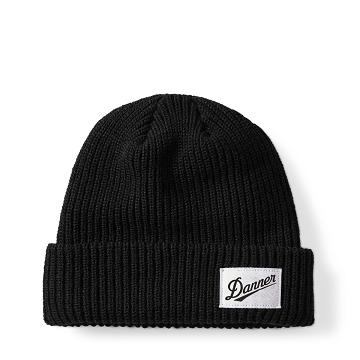 Black Women's Danner Ribbed Beanie Hats | SG1245MA