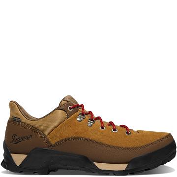 Brown / Red Men's Danner Panorama Low 4" Hiking Shoes | SG1444JJ