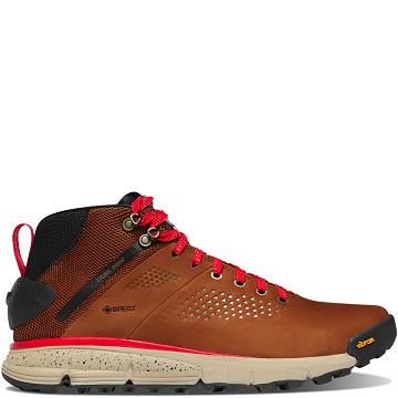 Brown / Red Men's Danner Trail 2650 Mid GTX Hiking Boots | SG1458TV