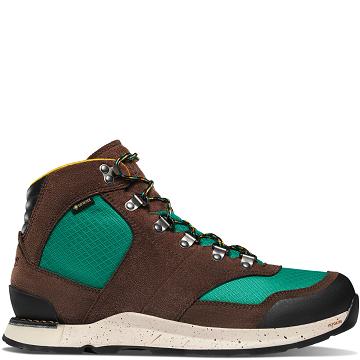 Green / Taupe Men's Danner Free Spirit Hiking Boots | SG1514OR