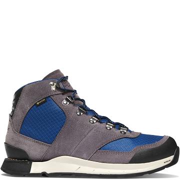 Grey / Blue Men's Danner Free Spirit Work Boots | SG1592OR