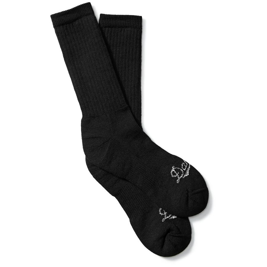 Black Men\'s Danner Merino Midweight Uniform Socks Crew Socks | SG1615YU