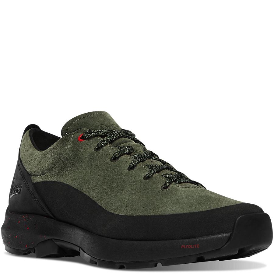 Black / Olive Men's Danner Caprine Low Suede Shoes | SG1357IS