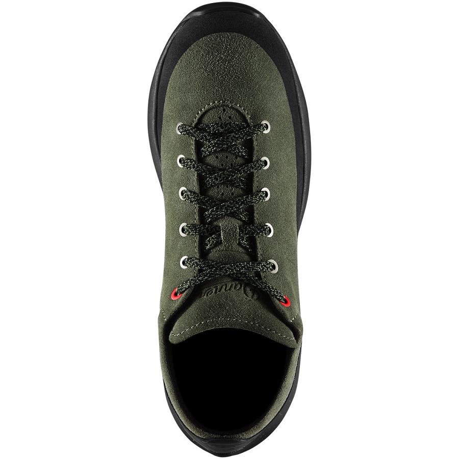 Black / Olive Men's Danner Caprine Low Suede Shoes | SG1357IS