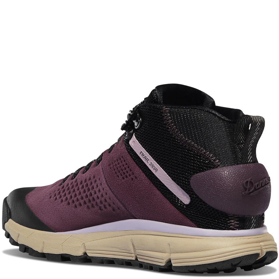 Black / Purple Women's Danner Trail 2650 GTX Mid Hiking Shoes | SG1061BC