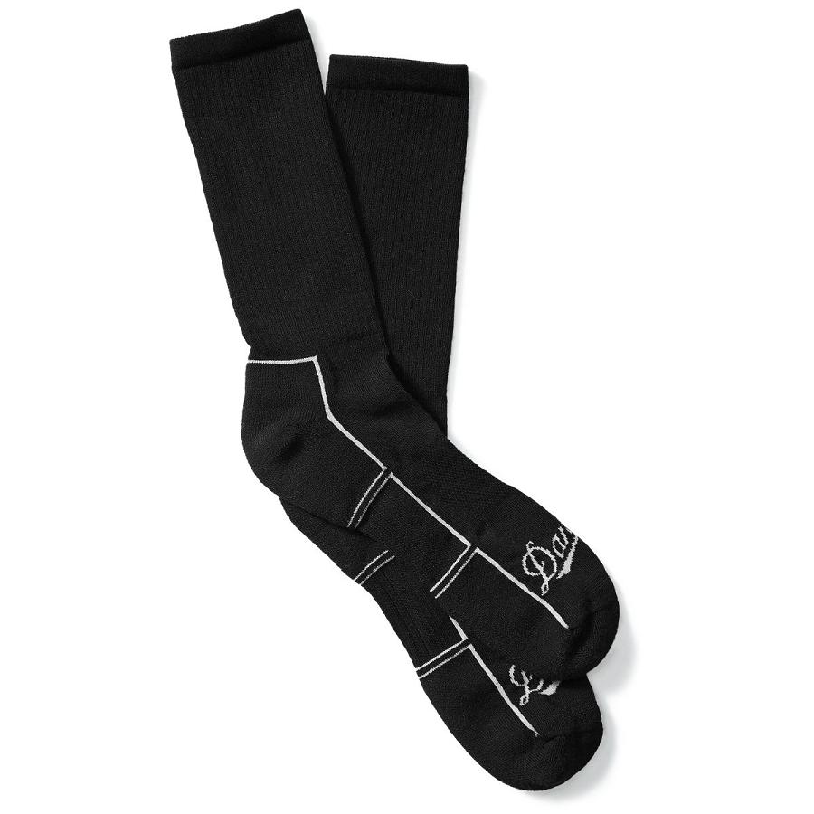 Black Women\'s Danner Drirelease Lightweight Uniform Socks Crew Socks | SG1203PQ