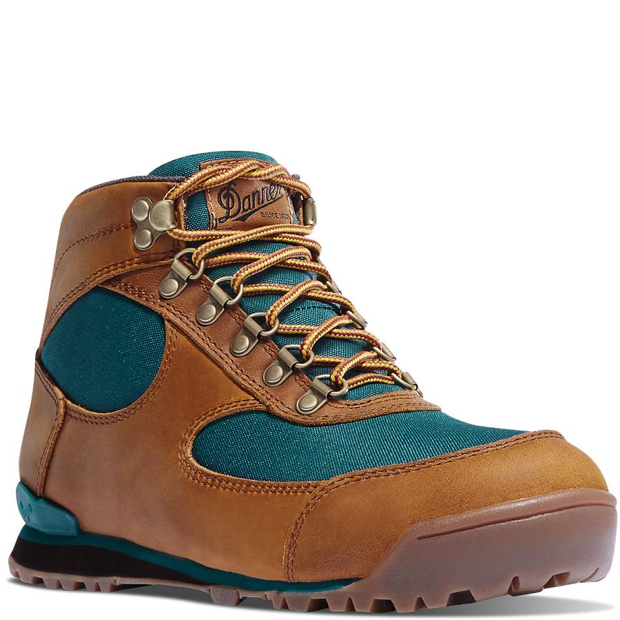 Brown / Deep Turquoise Women's Danner Jag Hiking Boots | SG1089MA