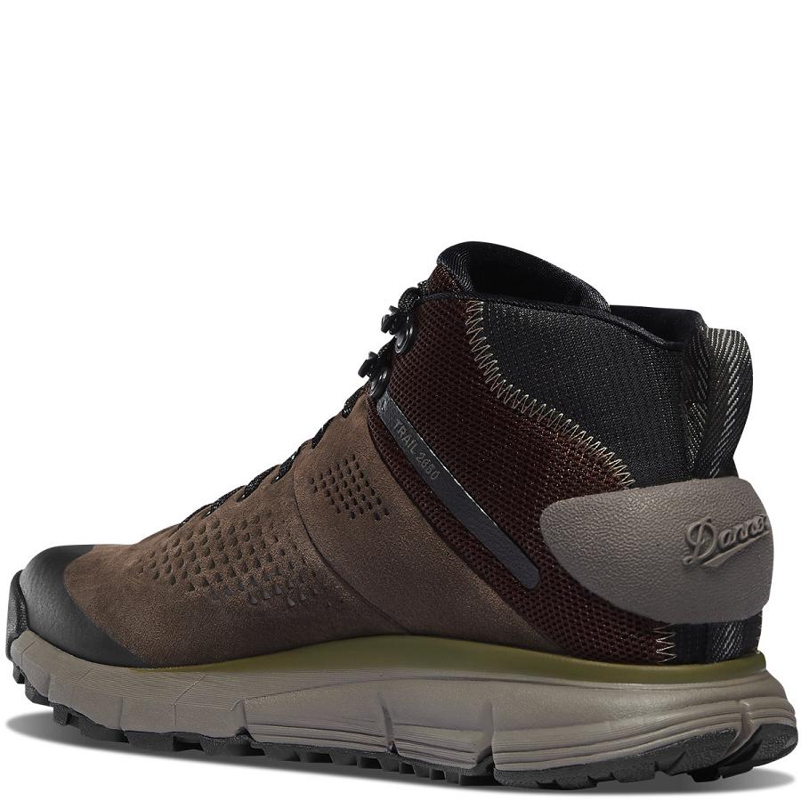 Brown / Green Men's Danner Trail 2650 GTX Mid Shoes | SG1338GL