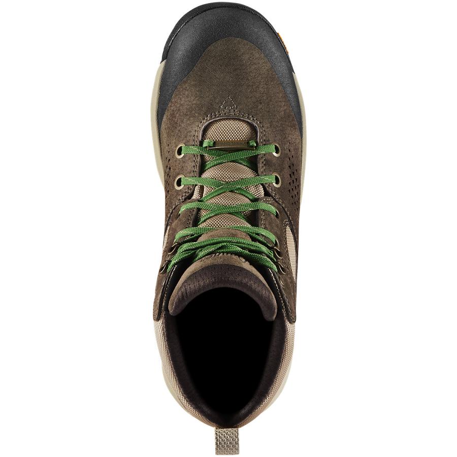 Brown / Green Women's Danner Inquire Mid Hiking Boots | SG1085CE