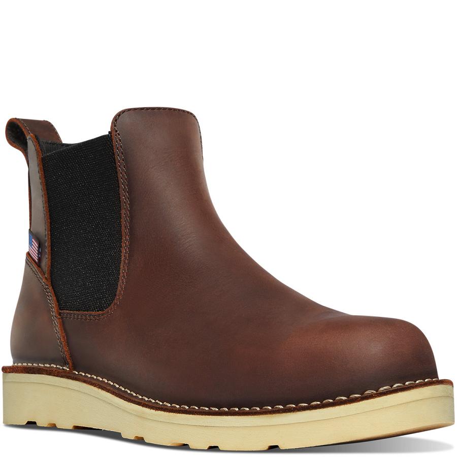 Brown Men's Danner Bull Run Chelsea Boots | SG1534EX