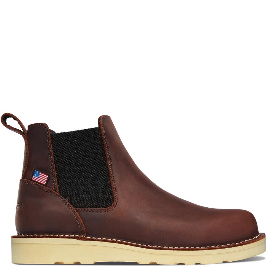 Brown Men\'s Danner Bull Run Chelsea Boots | SG1534EX