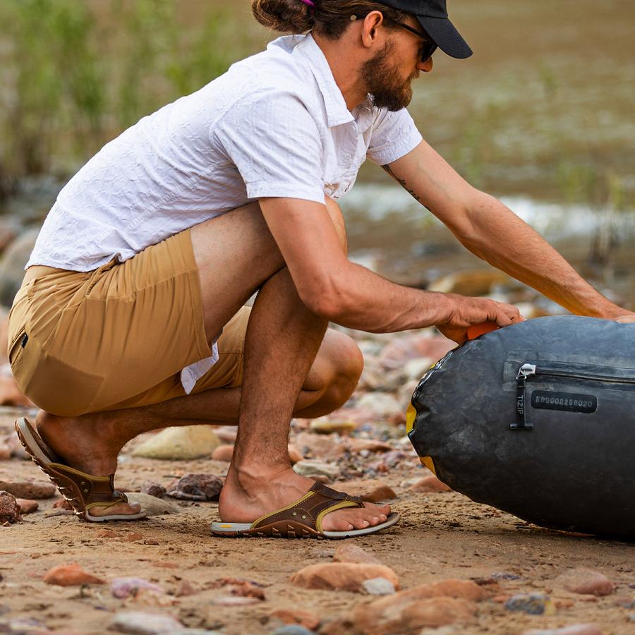 Brown Men's Danner Lost Coast Sandals | SG1503BC