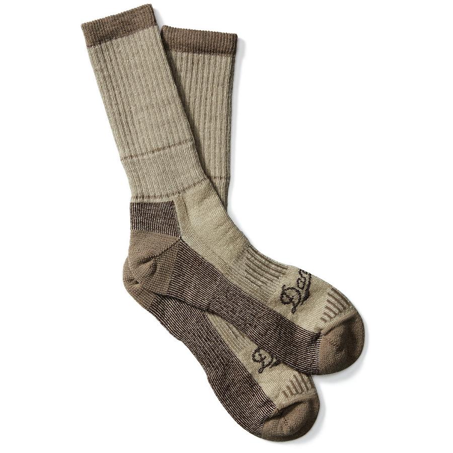 Brown Men\'s Danner Merino Midweight Hunting Socks Crew Socks | SG1624GL