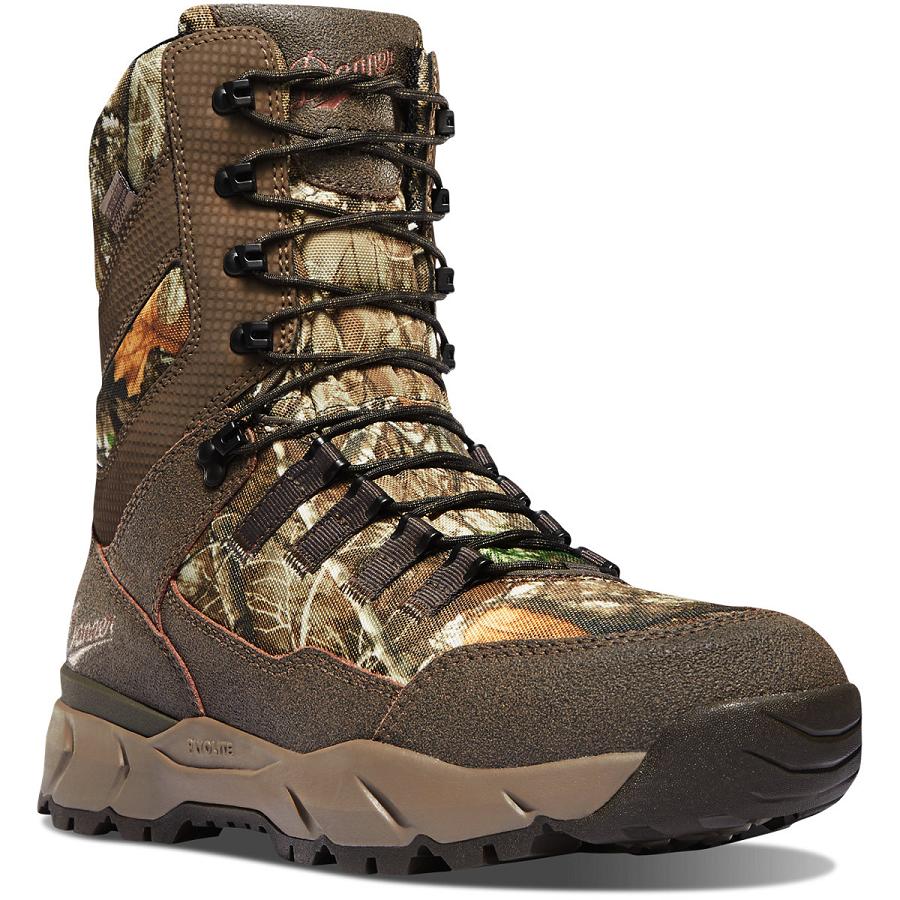 Brown Men's Danner Vital Edge Insulated 800G Hunting Boots | SG1392JJ