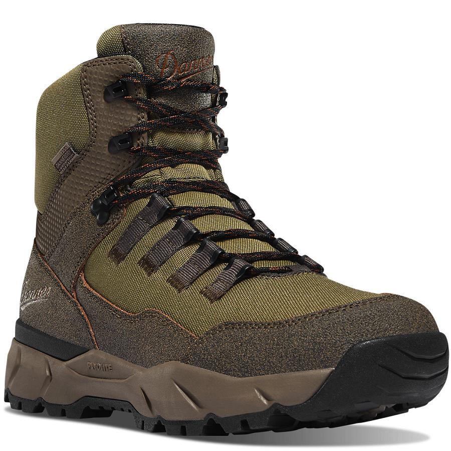 Brown / Olive Men's Danner Vital Trail Hiking Boots | SG1488OR