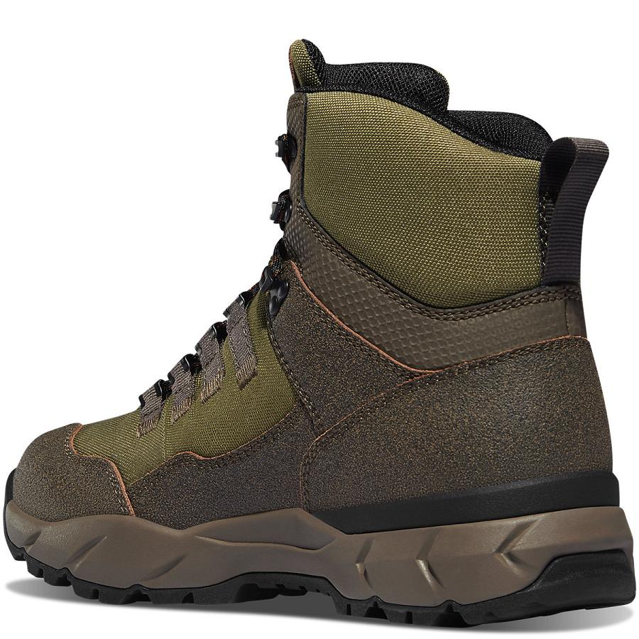 Brown / Olive Men's Danner Vital Trail Hiking Boots | SG1488OR