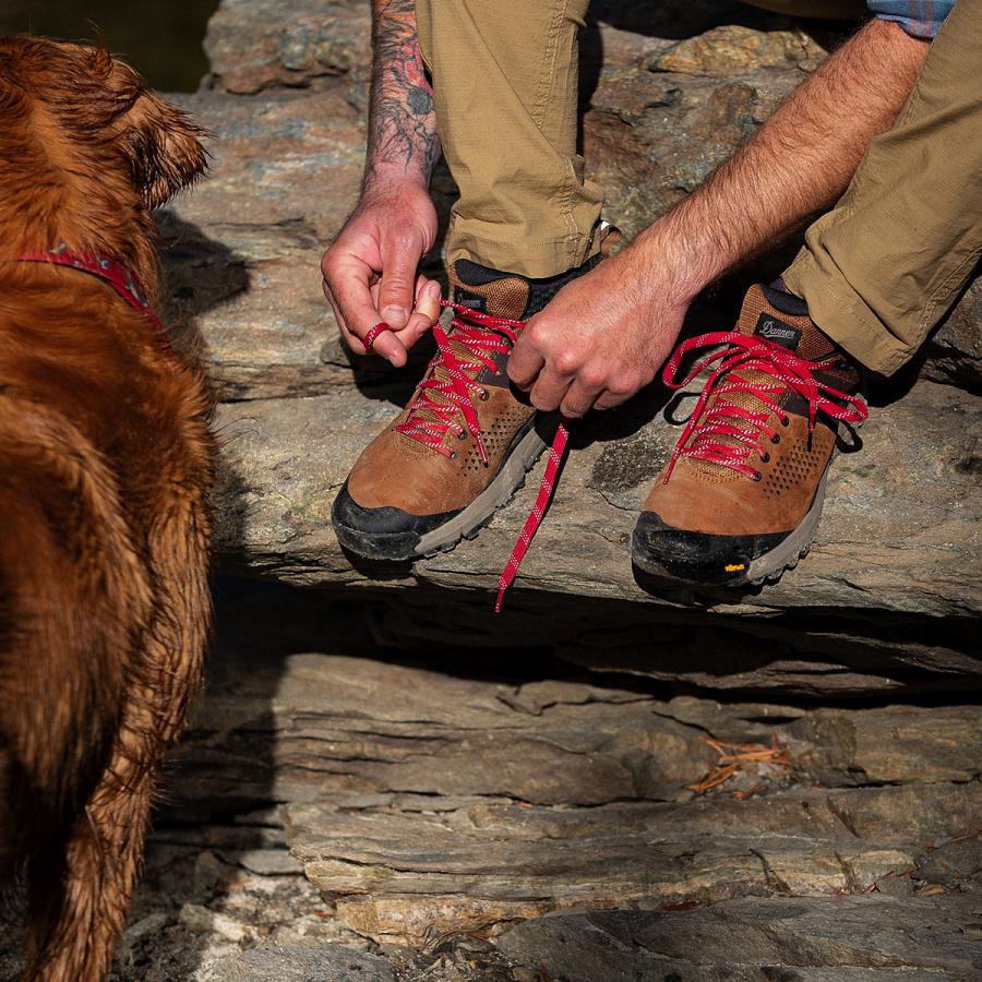 Brown / Red Men's Danner Trail 2650 Shoes | SG1359PQ