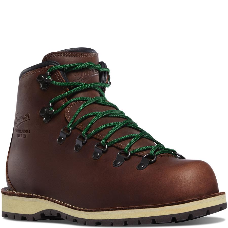 Burgundy Men's Danner Mountain Pass Work Boots | SG1585WY