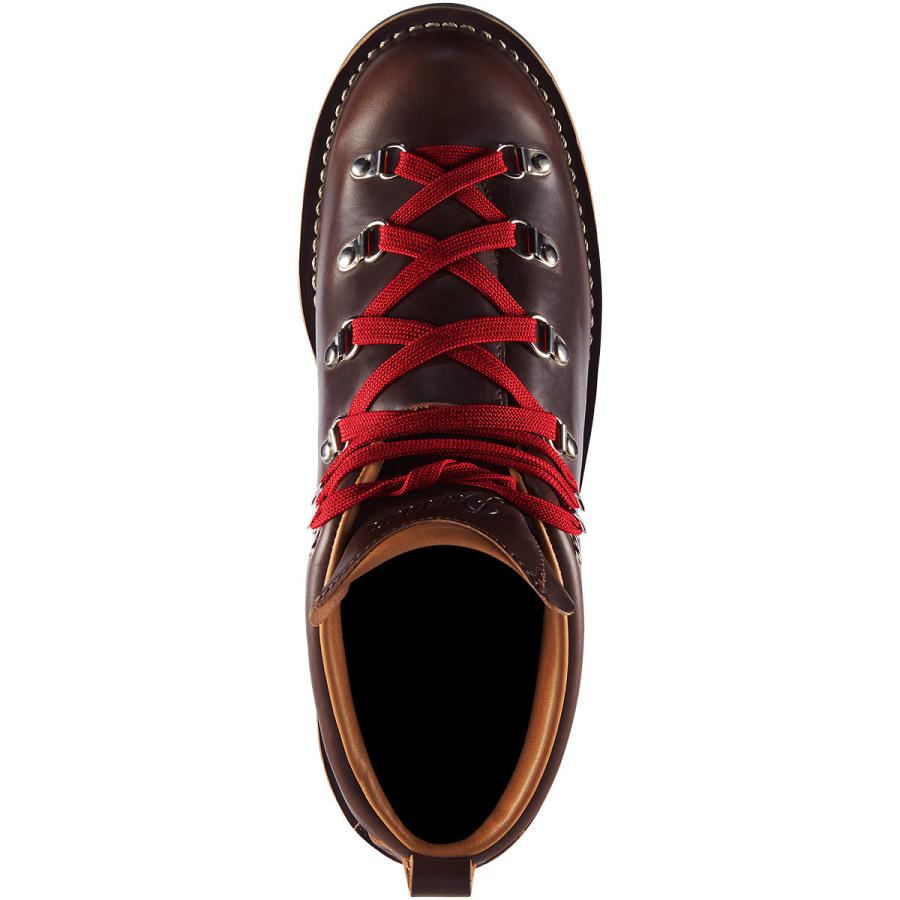 Burgundy Men's Danner Mountain Trail Hiking Boots | SG1467FM