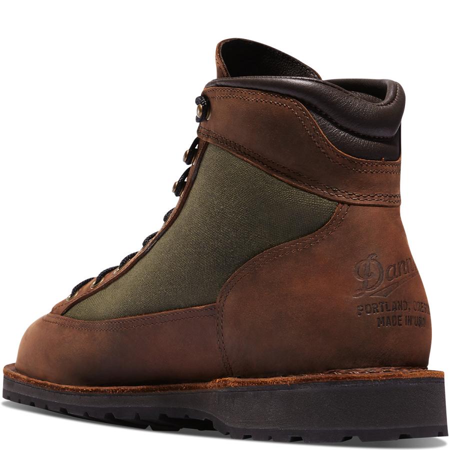 Dark Brown / Green Men's Danner Ridge Work Boots | SG1595SO