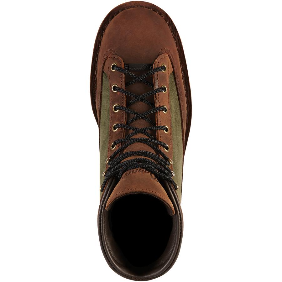 Dark Brown / Green Men's Danner Ridge Work Boots | SG1595SO