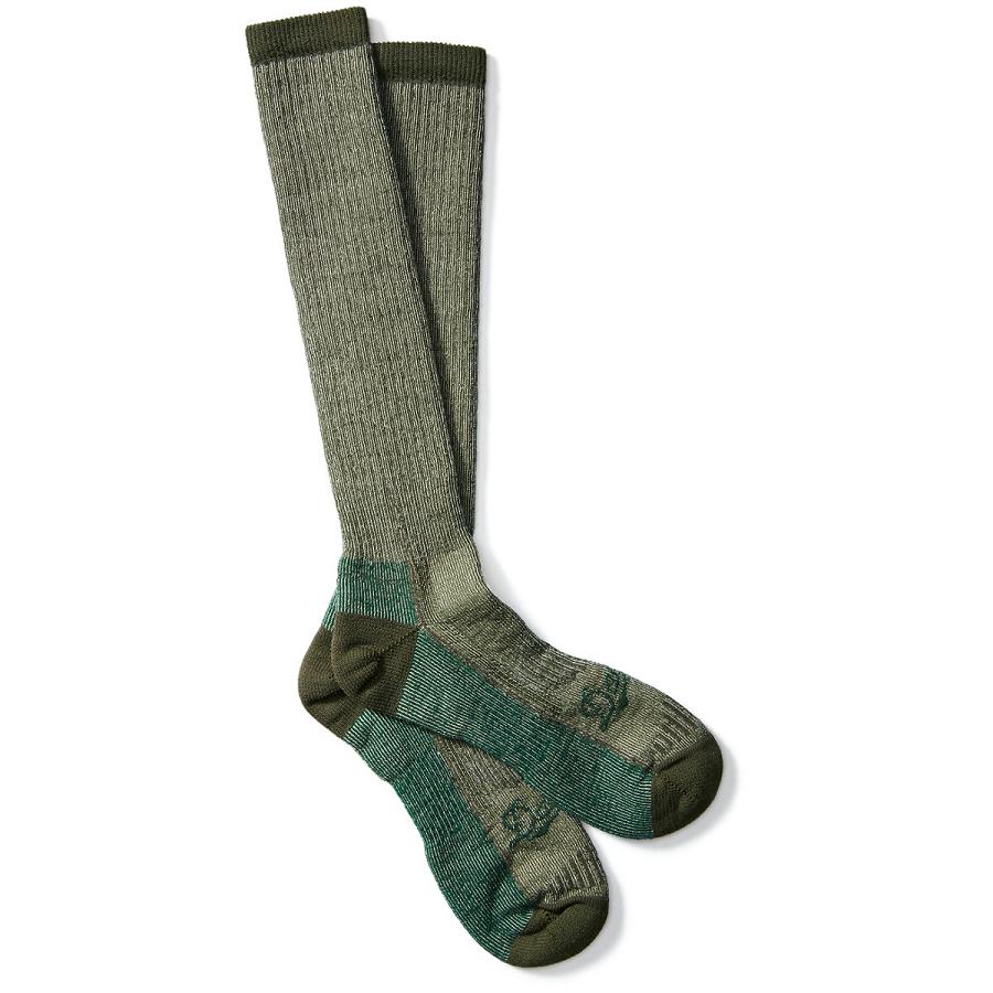 Green Men\'s Danner Merino Midweight Hunting Socks Over Calf Socks | SG1625HK