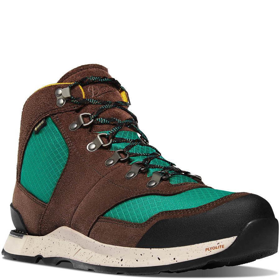 Green / Taupe Men's Danner Free Spirit Hiking Boots | SG1514OR