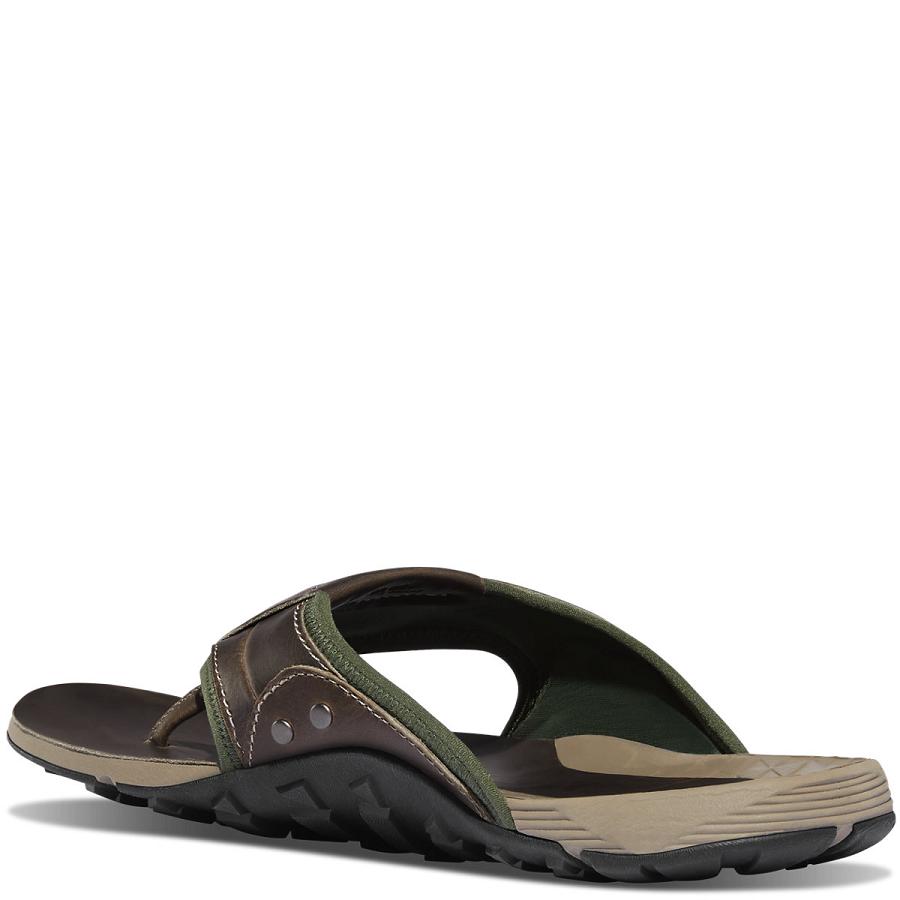 Grey / Green Men's Danner Lost Coast Sandals | SG1504NB