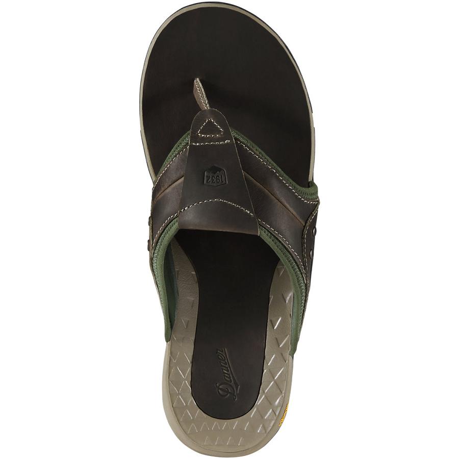 Grey / Green Men's Danner Lost Coast Sandals | SG1504NB