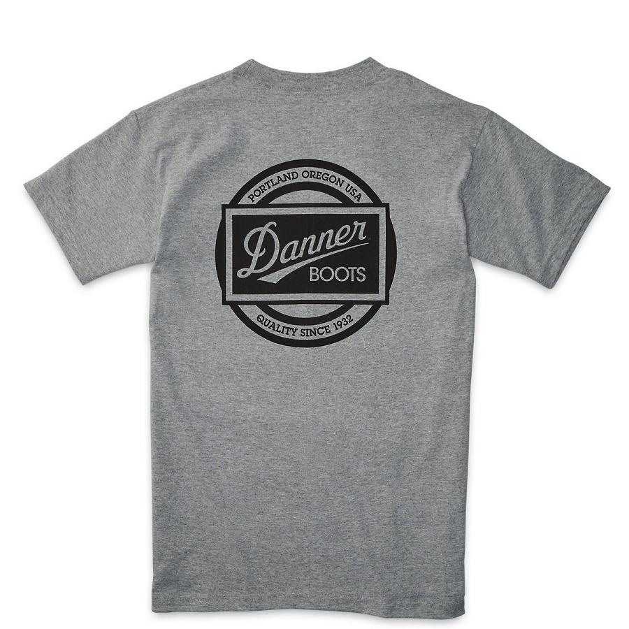 Silver Men\'s Danner Pocket T-Shirt 1970\'s Logo Clothing | SG1682XF