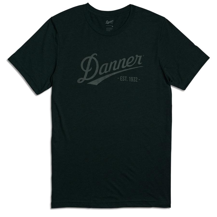 Turquoise Green Men\'s Danner Distressed Logo SS Tee Clothing | SG1684VD